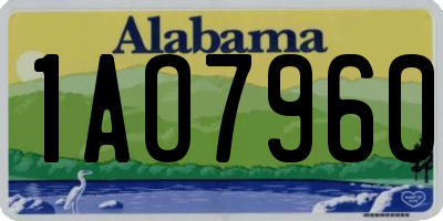 AL license plate 1AO7960