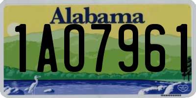AL license plate 1AO7961
