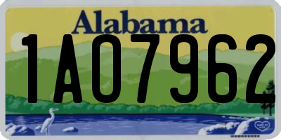 AL license plate 1AO7962