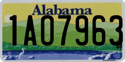 AL license plate 1AO7963