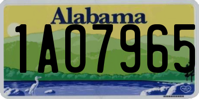 AL license plate 1AO7965