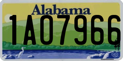 AL license plate 1AO7966