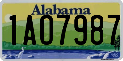 AL license plate 1AO7987