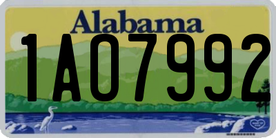 AL license plate 1AO7992