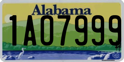 AL license plate 1AO7999