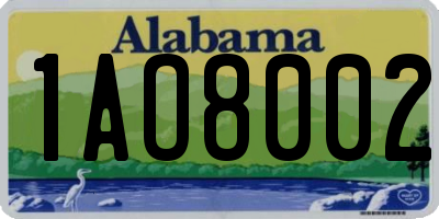 AL license plate 1AO8002