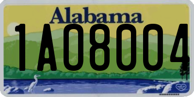 AL license plate 1AO8004