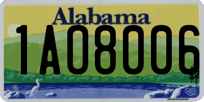 AL license plate 1AO8006