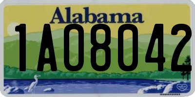 AL license plate 1AO8042