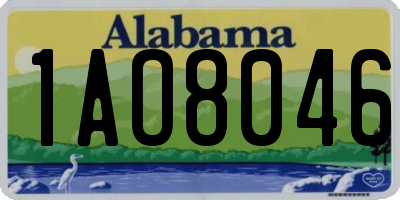 AL license plate 1AO8046