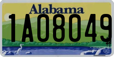 AL license plate 1AO8049