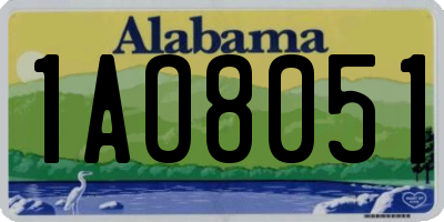 AL license plate 1AO8051