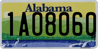 AL license plate 1AO8060