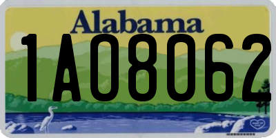 AL license plate 1AO8062