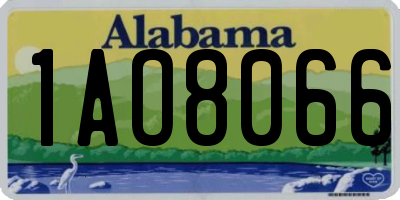AL license plate 1AO8066