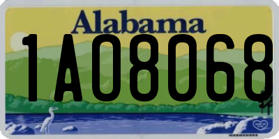 AL license plate 1AO8068