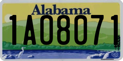AL license plate 1AO8071