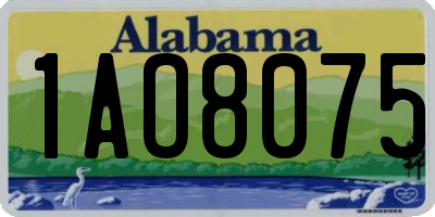 AL license plate 1AO8075