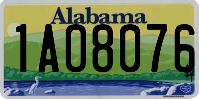 AL license plate 1AO8076