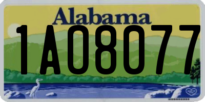 AL license plate 1AO8077