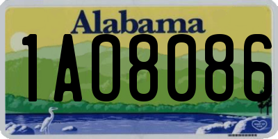 AL license plate 1AO8086