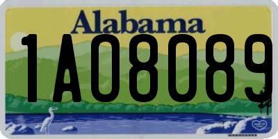 AL license plate 1AO8089
