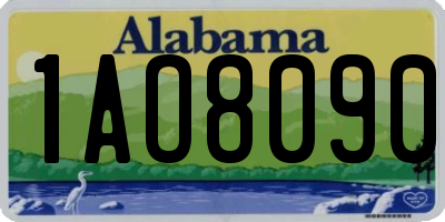 AL license plate 1AO8090