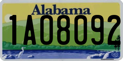 AL license plate 1AO8092