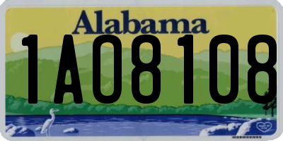 AL license plate 1AO8108
