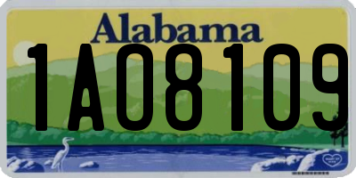 AL license plate 1AO8109