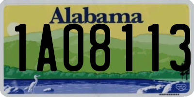 AL license plate 1AO8113