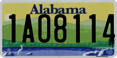 AL license plate 1AO8114