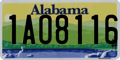 AL license plate 1AO8116