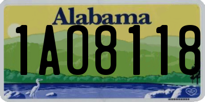 AL license plate 1AO8118