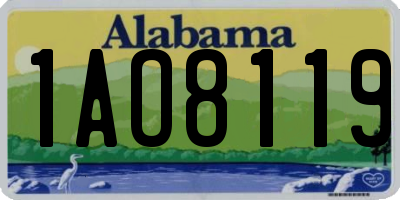AL license plate 1AO8119