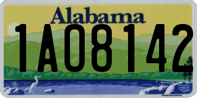 AL license plate 1AO8142