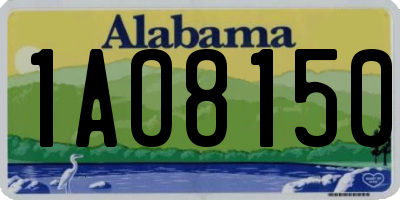 AL license plate 1AO8150