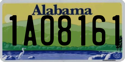 AL license plate 1AO8161