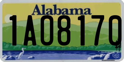AL license plate 1AO8170