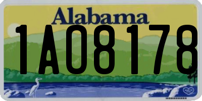 AL license plate 1AO8178
