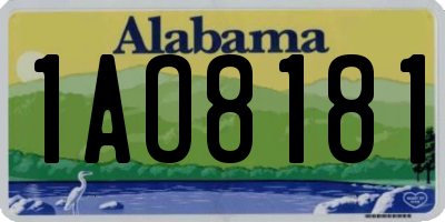AL license plate 1AO8181