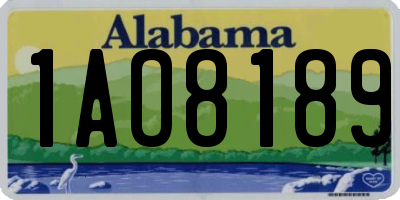 AL license plate 1AO8189