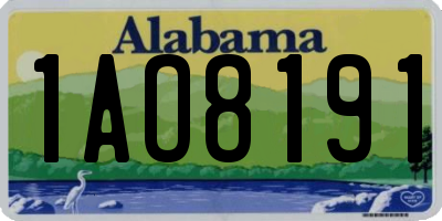 AL license plate 1AO8191