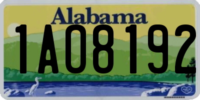 AL license plate 1AO8192