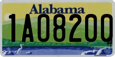 AL license plate 1AO8200