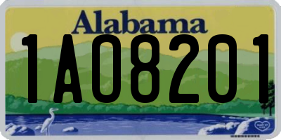 AL license plate 1AO8201