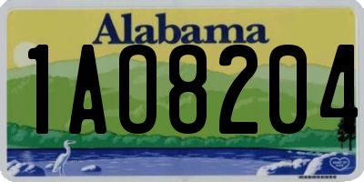 AL license plate 1AO8204