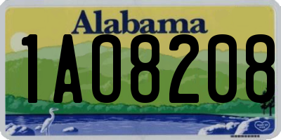 AL license plate 1AO8208