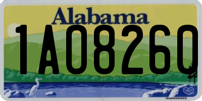 AL license plate 1AO8260