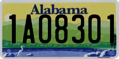 AL license plate 1AO8301